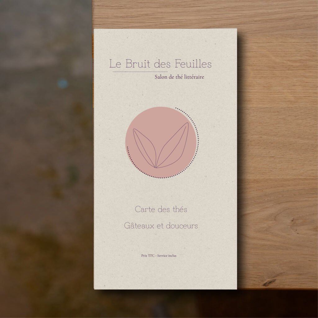 Le menu du salon de the "le bruit des feuilles"